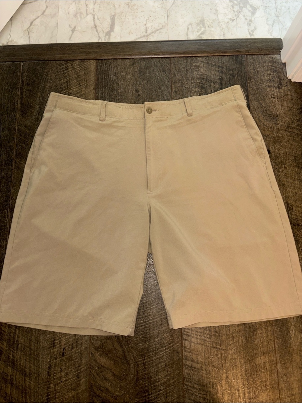 Hogan Beige Flat-Front Men's Shorts